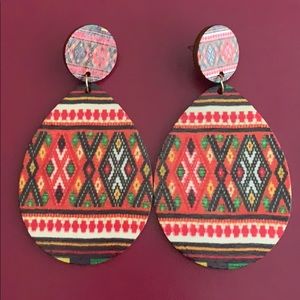 🔥🆕 Wooden Aztec Earrings